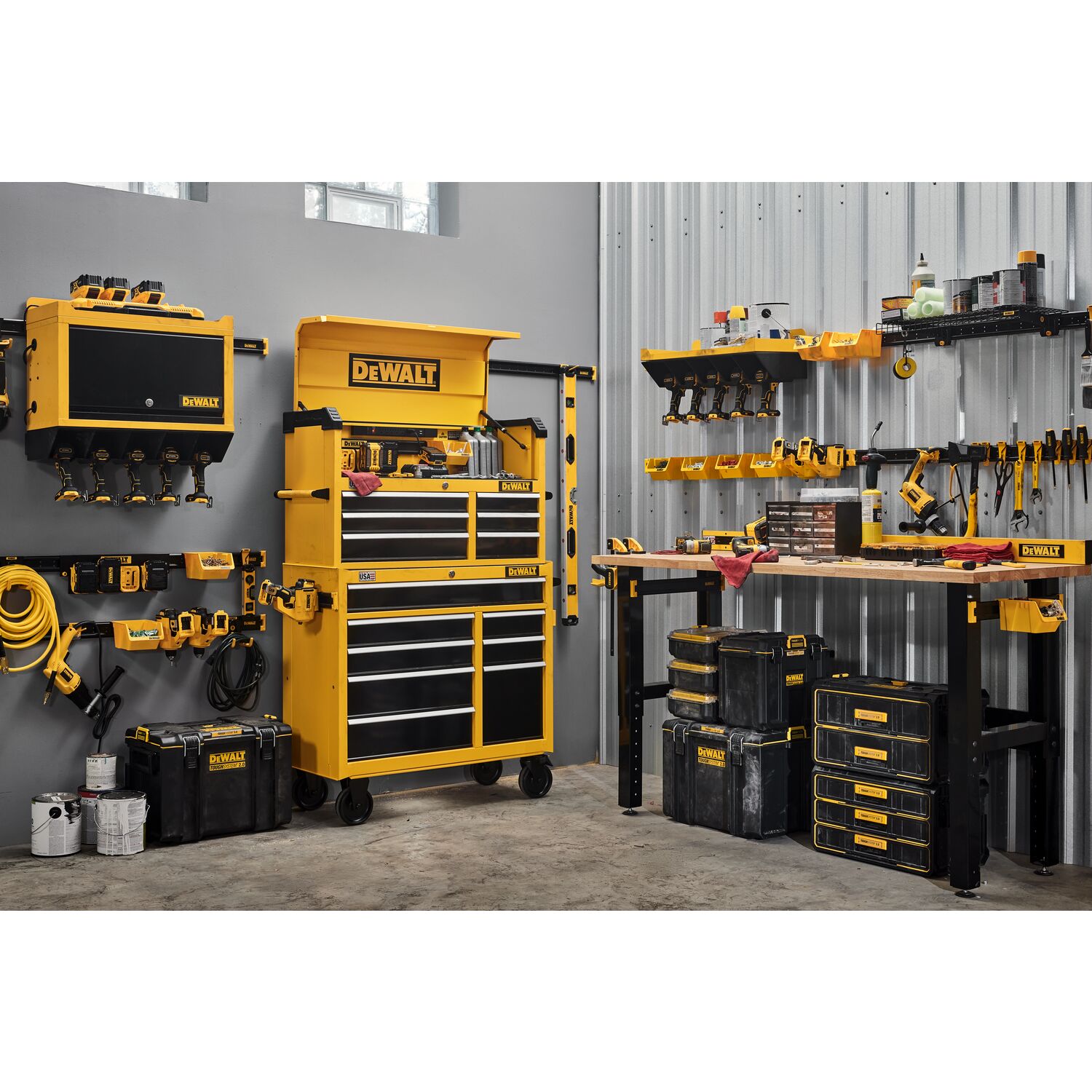Optimize Your Workspace with the New DEWALT Metal Workshop Storage System
